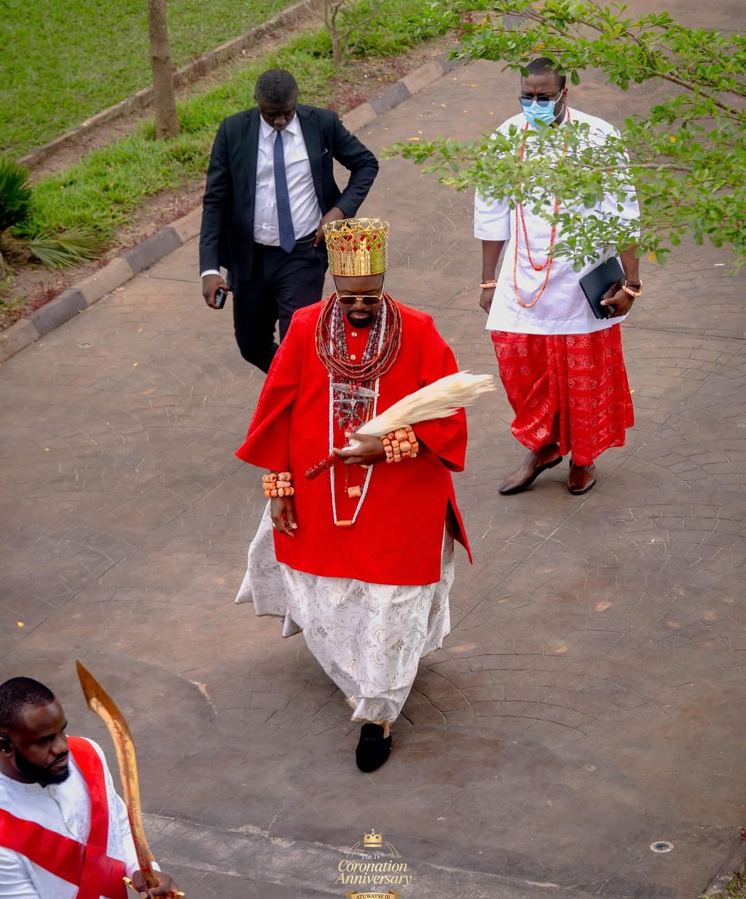 Traditional regalia at the ceremony