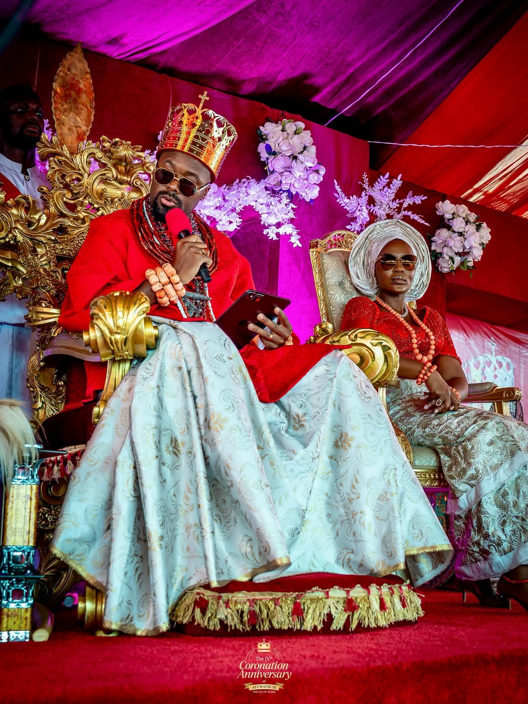 Traditional regalia at the ceremony