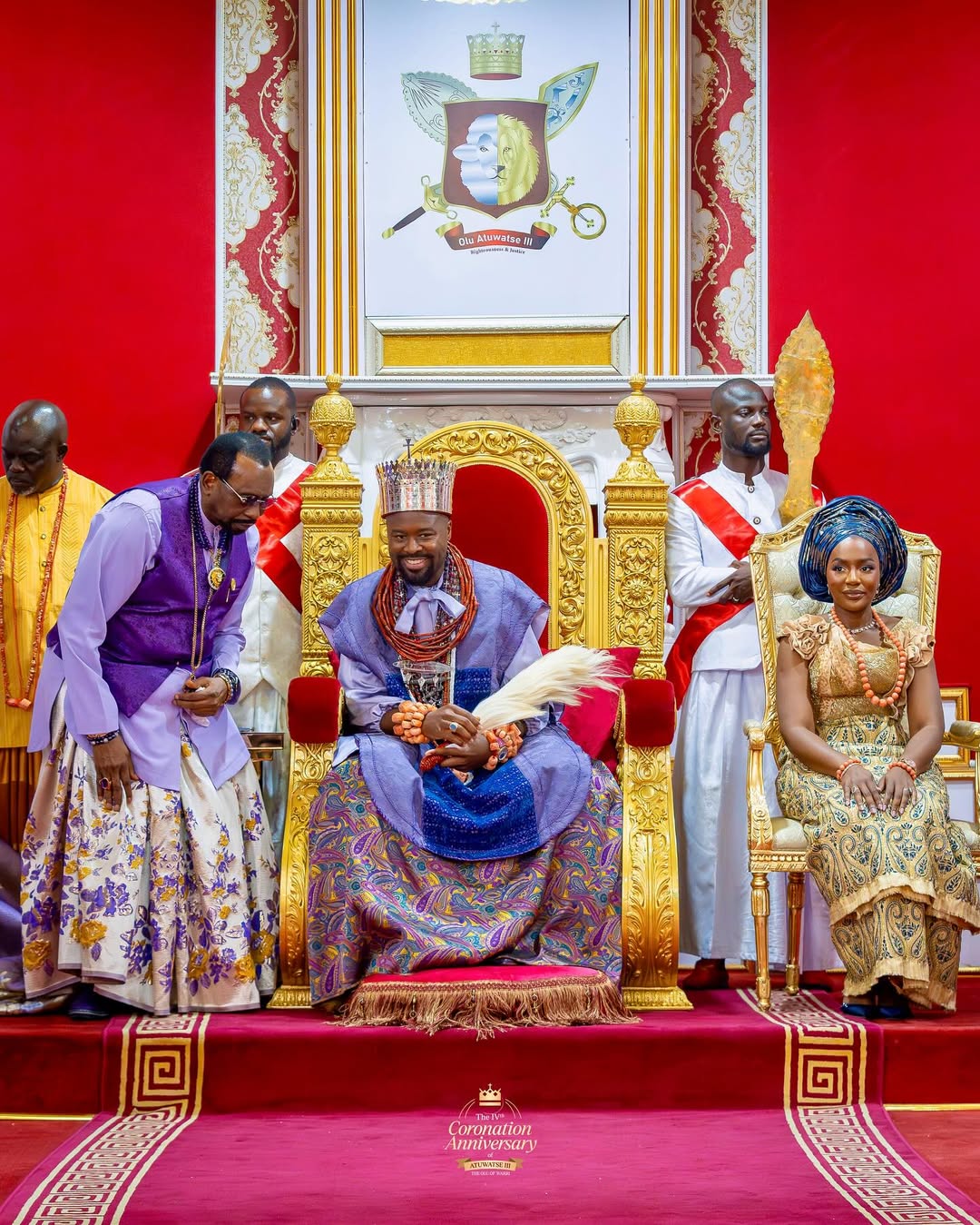 His Majesty bestowing ROI medals