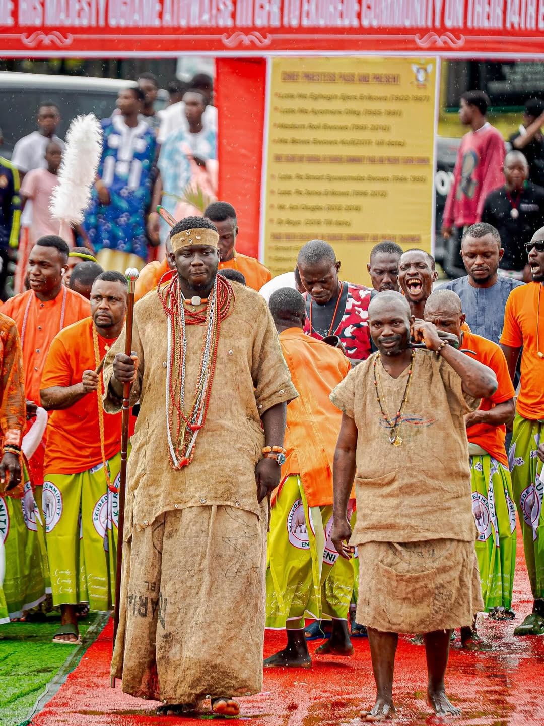Traditional procession during Ugwa Olu