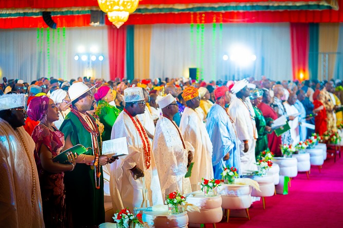 Leaders gathered in worship and reflection