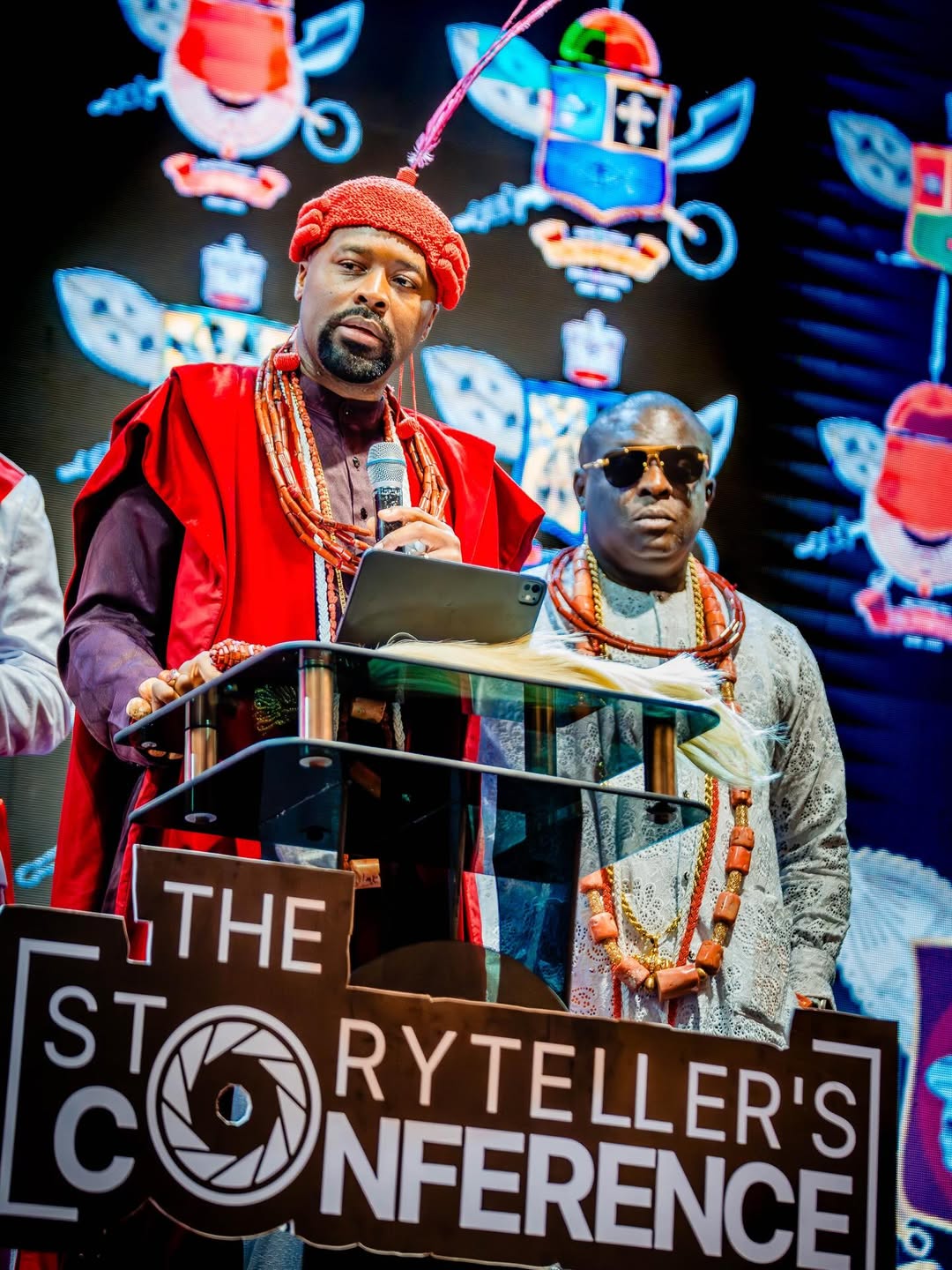 His Majesty touring the restored theatre